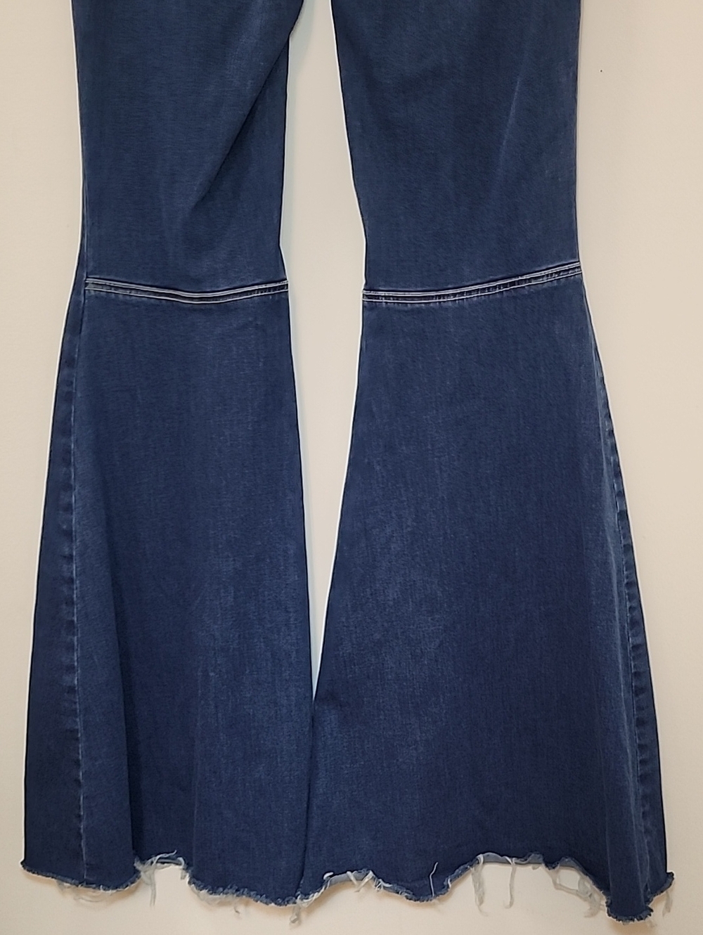 Free People Just Float Flare Jeans high-rise waist exaggerated bell-bottom Sz 28 - Picture 12 of 15